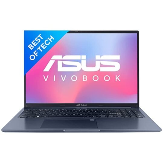 ASUS Vivobook 16X (2022), 16-inch (40.64 cms) WUXGA, AMD Ryzen 7 5800H, Thin and Light Laptop (16GB/512GB SSD/Integrated Graphics/Windows 11/Office 2021/Quiet Blue/1.8 kg), M1603QA-MB711WS