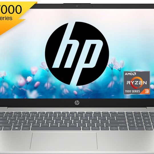 HP Ryzen 3 Quad Core 7320U - (8 GB/512 GB SSD/Windows 11 Home) 15-fc0025AU Thin and Light Laptop (15.6 Inch, Natural Silver, 1.75 Kg, With MS Office)